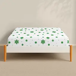 Простирадло на резинці фланель 160х200х30 SNOWFLAKES EVERGREEN COSAS (4822052475867) - мініатюра 2