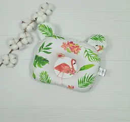 Дитяча ортопедична подушка 24×32 для новонароджених a.l.babybox Фламінго Молочний
