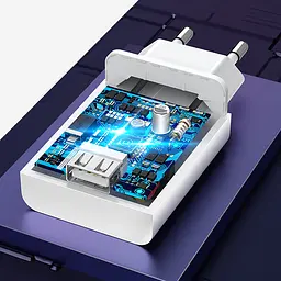 МЗП USAMS US-CC083 T22 Single USB QC3.0 Travel Charger (EU) Білий - мініатюра 3