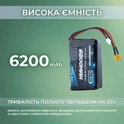 Акумулятор RadioMaster 2S 6200 mAh FPV JST-XH та XT30, TX16S, BOXER (19262) - мініатюра 8