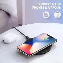 Бездротова зарядка Ugreen ED032 10W Qi Wireless Charging Pad чорна - мініатюра 3