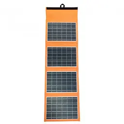 Сонячна панель трансформер зарядка від сонця фотоелектрична Solar Panel на 2 USB GDTimes GD-ZD0620 20Вт - мініатюра 2