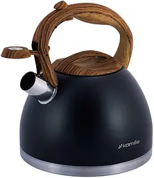 Чайник Whistling Kettle Black 2.7л зі свистком Kamille Ø20х23 см kuh0011111 - мініатюра 3