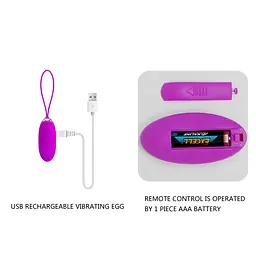Віброяйце Pretty Love Joannna Vibrating Egg Purple - мініатюра 7