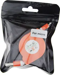 Кабель TOTO TKX-66 Flat USB cable microUSB 1m Orange - мініатюра 2