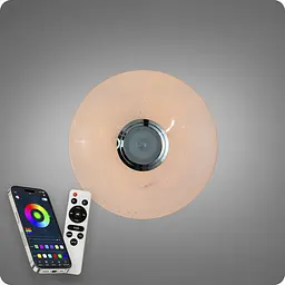 Люстра світлодіодна 517 Dlight RGB з пультом і колонкою 45Вт Білий (02145) - мініатюра 4