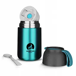 Термос для їжі Mountain Goat 0.72 л з ложкою Blue (P-5905973406963) - мініатюра 7
