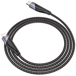 Дата кабель Hoco U95 Freeway 4in1 USB/Type-C to Type-C/Lightning 60W (1.2m) Black - мініатюра 3