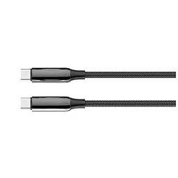 Дата кабель USB-C to USB-C 1.0m (PVC+Aluminum Alloy) (PD Fast Charging 240W) 5А black ColorWay (CW-CBPDCC069-BK) - мініатюра 3