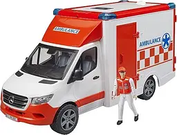 Набір іграшковий Автомобіль швидкої допомоги MB Sprinter з фігуркою Bruder 2676 Різнокольоровий shop (4001702026769)