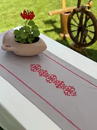 Ранер доріжка Ecotton 45x170 см для обіднього столу водовідштовхувальна в етно-стилі сіра (25260) - мініатюра 2