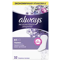 Щоденні прокладки Always Normal Duo Непомітний Захист 32 шт. - мініатюра 2