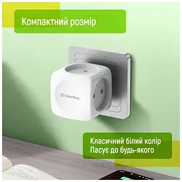 Мережевий розгалужувач ColorWay CW-CHE4W 4 розетки (CW-CHE4W) - мініатюра 12