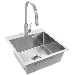 Кухонна мийка Rea Leo 40 400x450 мм nickel brushed ZLE-06000 - мініатюра 3