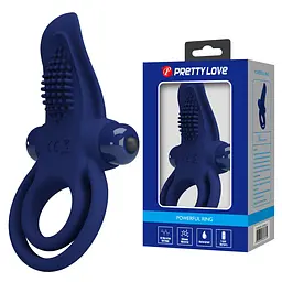 Віброкільце Pretty Love Vibrant Penis Ring 11.3 см синій - мініатюра 8