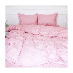 Постільна білизна MirSon Satin Stripe 30-0007 Pink 200х220 Євро (2200005249888)