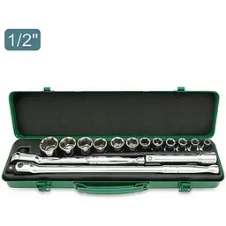 Автомобільний набір інструментів Toptul 1/2" 15ед. (6-гр.) GCAD1508