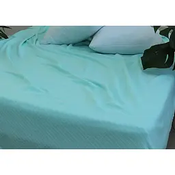 Простирадло-покривало Tag Tekstil піке 160х235 см. Смуга ментол
