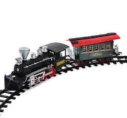 Дитяча залізниця MHZ Classic Train зі світлом звуком пором довжина колій 650 см Чорний - мініатюра 3