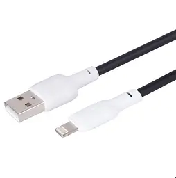 Кабель Gelius Full Silicon Cable USB to Lightning GP-UCN001L 18W 1.2m Black-White - мініатюра 4