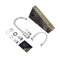 Змішувач для кухні Kroner KRP Edelstahl Klassisch - ESG035 CV023000 Хром матовий - мініатюра 8