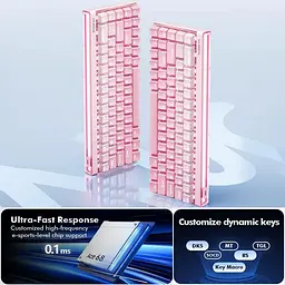 Ігрова магнітна клавіатура MCHOSE ACE 68 Air / Дротове підключення / Kailh Magnetic God Switch / Pink - мініатюра 6