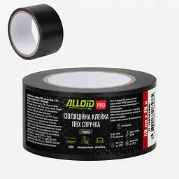 Alloid Pro. Ізоляційна клейка ПВХ стрічка 50мм*20м чорна