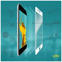 Скло захисне Piko Full Glue Apple iPhone SE 2020 white (1283126502927) - мініатюра 3
