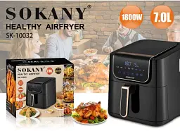 Аерофритюрниця 7л, 1800Вт, Sokany SK-10032 / Сенсорна мультипіч / Домашній аерогриль - мініатюра 2