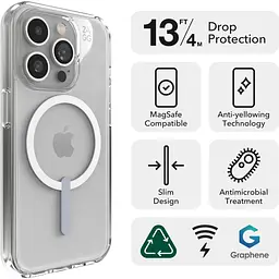 Оригінальний протиударний чохол Gear4 Crystal Palace MagSafe для iPhone 15 Pro (6.1") Прозорий (702312618) - мініатюра 4