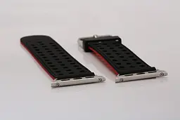 Подвійний ремінець Primo з перфорацією для Apple Watch 42 мм, 44 мм, 45 мм Black Red - мініатюра 5