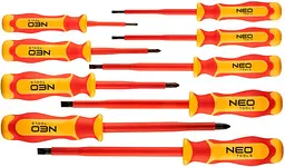 Викрутки діелектрична, SL,PH, сталь S2, набір 9шт Neo Tools hoz0014083