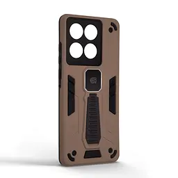 Чехол для Motorola Edge 60 Fusion 5G/60 5G, Proover, коричневый, с подставкой и магнитом, противоударный, ударопрочный, бронированный, панель-накладка, защита всего корпуса, термополиуретан (TPU) + поликарбонат (PC), ArmorStandart (ARM85744) - мініатюра 2