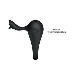 Ерекційне кільце Pretty Love Stimulating Tonguo 5 см чорний - мініатюра 7
