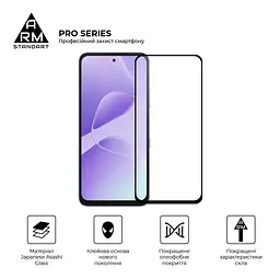 Захисне скло на Infinix Hot 60i 4G з олеофобним покриттям, Pro, повне проклеювання, антистатичний і пиловідштовхуючий шар, 9H, самоклеючеся, 2.5D, на весь екран, антистатичний клей, ArmorStandart (ARM87301) - мініатюра 2
