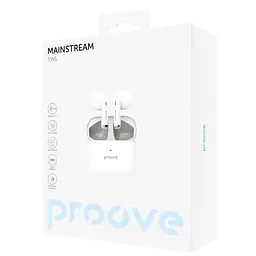 Бездротові навушники Earphones Proove Mainstream, IPX4, ENC, BT5.3, 40mAh, 400mAh, 4h, TWS white UA UCRF - мініатюра 6