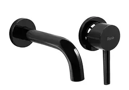 Змішувач для умивальника Rea Lungo black glossy + BOX прихованого монтажу REA-B4421, Чорний матовий - мініатюра 5