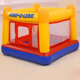 Батут дитячий надувний Intex Jump-O-Lene 174×174×112 см, манеж для стрибків з захисною сіткою, 3–6 років, 54 кг - мініатюра 3