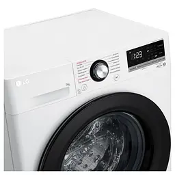 Пральна машина LG фронтальна 7 кг 1200 A+++ 48 см дисплей пара інвертор білий - мініатюра 9