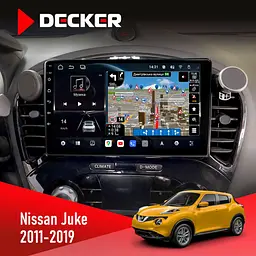 Штатна магнітола Nissan Juke 2011-2019 Decker D9-011 4x64, DSP, 4G, 360 Decker (НФ-00006128)