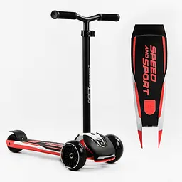 Самокат Maxi Best Scooter 64х18х36 см Чорно-рожевий 000231633 - мініатюра 2