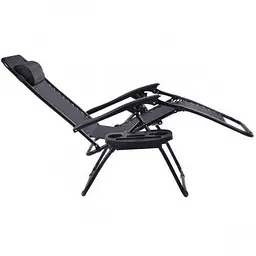 Комплект 2 шт. шезлонги GardenLine Relax Black до 130 кг.! - мініатюра 8