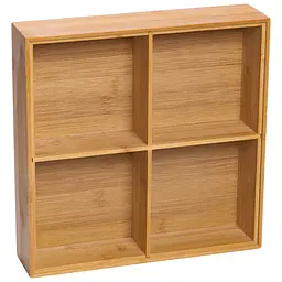 Менажниця бамбукова квадратна з кришкою 25*25*11 см Yiwu HB-40-1 - мініатюра 5