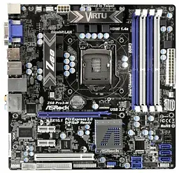 Материнська плата AsRock Z68 Pro3-M (Z68 Pro3-M) (Socket 1155, Intel Z68, Micro-ATX) Б/в