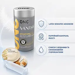 Презервативи ONE Vanish 12 ШТУК, ультратонкі гладкі презервативи для природних відчуттів, суперчутливі змащені - мініатюра 4