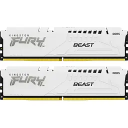 Модуль пам'яті для комп'ютера DDR5 32GB (2x16GB) 5600 MHz FURY Beast White Kingston Fury (ex.HyperX) (KF556C40BWK2-32) - мініатюра 1