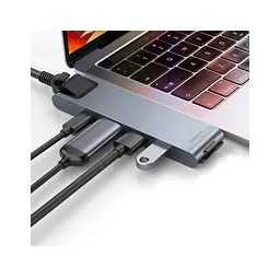 Концентратор Baseus USB-C Thunderbolt 7-in-1 2xUSB 3.0 + 1xUSB-C PD + HDMI 4K60Hz + SD/TF + 1xRJ45 1000Mbps gray (CAHUB-L0G) - мініатюра 5
