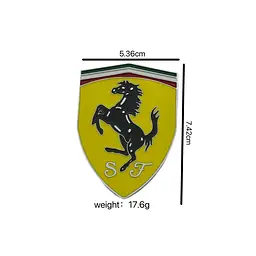 Емблема Ferrari 74,2×53,6мм метал (на скотчі) - мініатюра 2