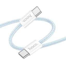 Кабель для заряджання USB Hoco X104 Source Type-C to Type-C 60W 20V/3A 1 м Блакитний