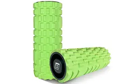 Масажний ролик EasyFit Grid Roller 33 см v.1.1 міцний масажер (салатовий)